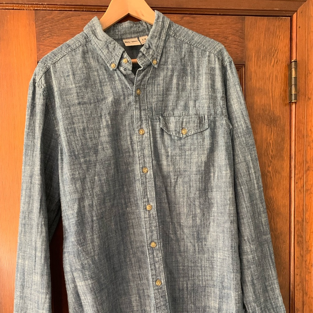 All Son - Blue/Gray Men’s button down shirt